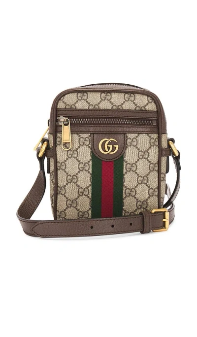 Fwrd Renew Kids' Gucci Gg Ophidia Shoulder Bag In Brown
