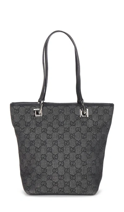 Fwrd Renew Gucci Gg Vintage Bucket Tote Bag In Black