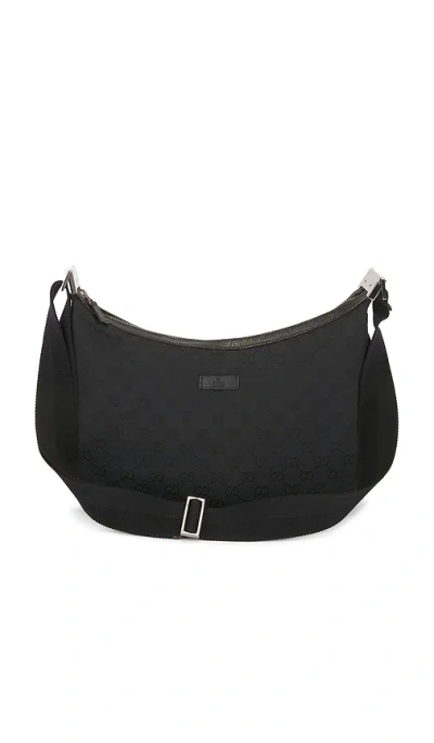 Fwrd Renew Gucci Half Moon Hobo Bag In Black