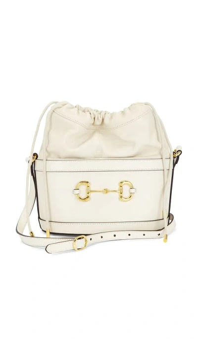 Fwrd Renew Gucci Horsebit 1955 Bucket Bag In White