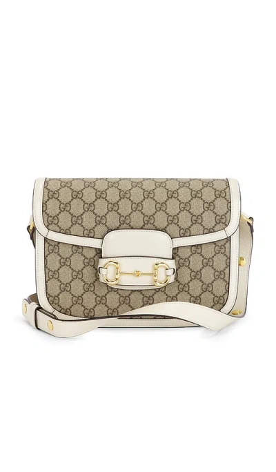 Fwrd Renew Gucci Horsebit 1955 Shoulder Bag In Sand