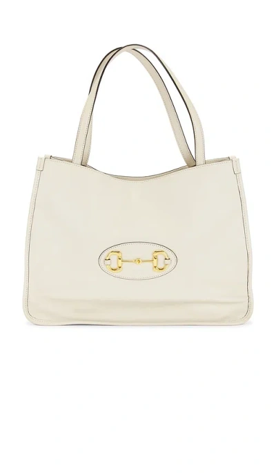 Fwrd Renew Gucci Horsebit 1955 Tote Bag In White