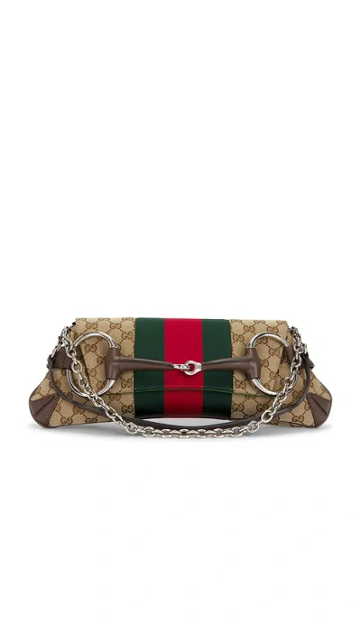 Fwrd Renew Gucci Horsebit Clutch In Brown