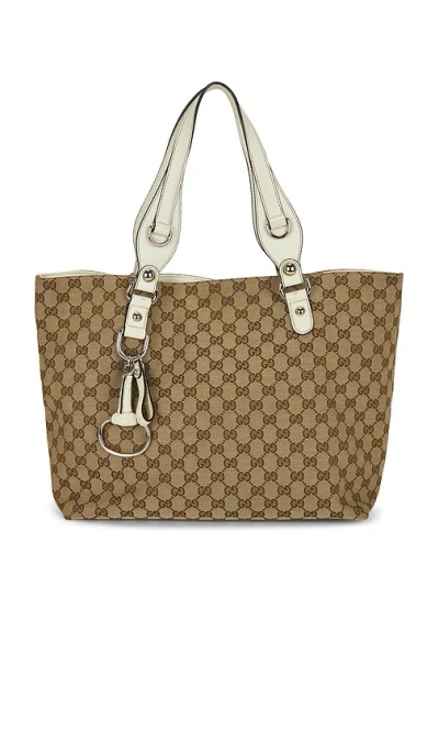 Fwrd Renew Gucci Icon Bit Tote Bag In Brown