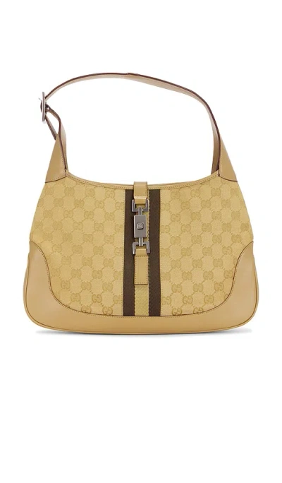 Fwrd Renew Gucci Jackie Hobo Bag In Beige