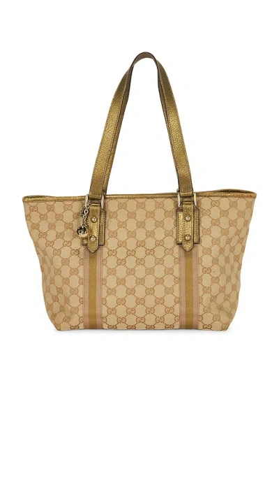 Fwrd Renew Gucci Jolicoeur Tote Bag In Brown