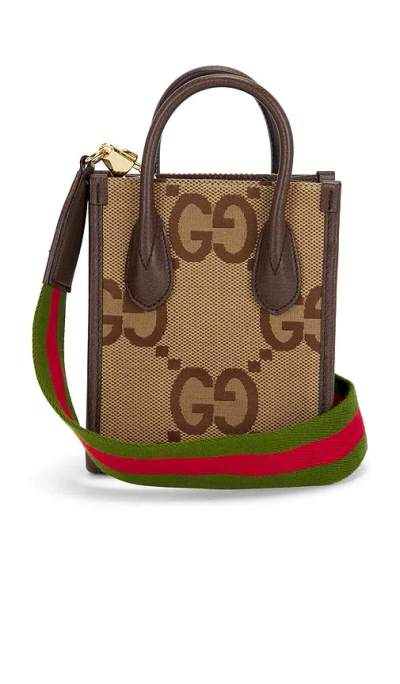 Fwrd Renew Gucci Jumbo Gg Mini Tote Bag In Sand