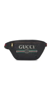 Fwrd Renew Gucci Logo Belt Bag In Black