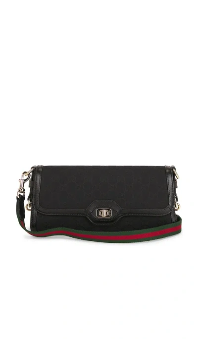 Fwrd Renew Gucci Luce Shoulder Bag In Black