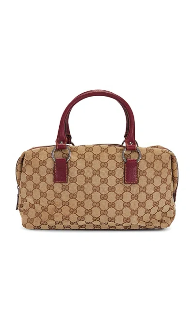 Fwrd Renew Gucci Mini Boston Bag In Brown