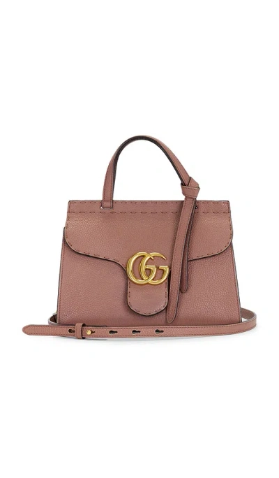 Fwrd Renew Gucci Mini Gg Marmont Shoulder Bag In Pink