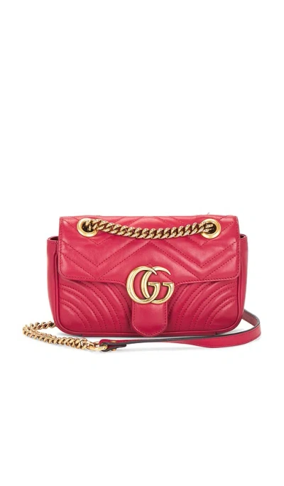 Fwrd Renew Gucci Mini Gg Marmont Shoulder Bag In Purple