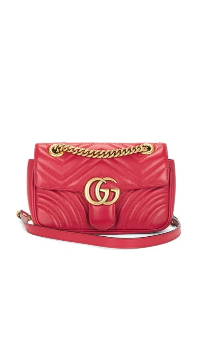 Fwrd Renew Gucci Mini Gg Marmont Shoulder Bag In Pink