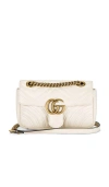 Fwrd Renew Gucci Mini Gg Marmont Shoulder Bag In White