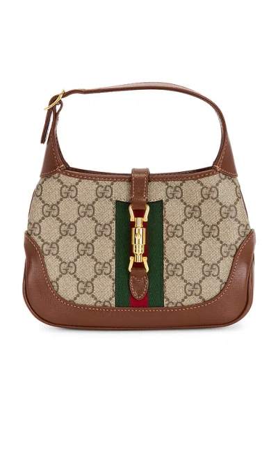 Fwrd Renew Gucci Mini Jackie 1961 Hobo Bag In Beige
