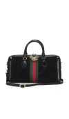 Fwrd Renew Gucci Ophidia Boston Bag In Black