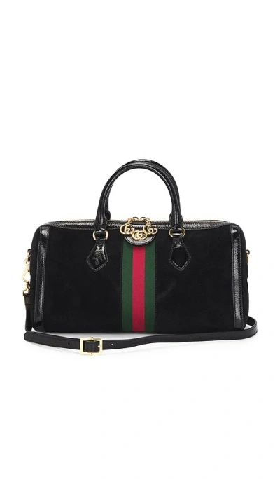 Fwrd Renew Gucci Ophidia Boston Bag In Black