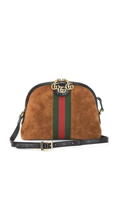 Fwrd Renew Gucci Ophidia Shoulder Bag In Brown
