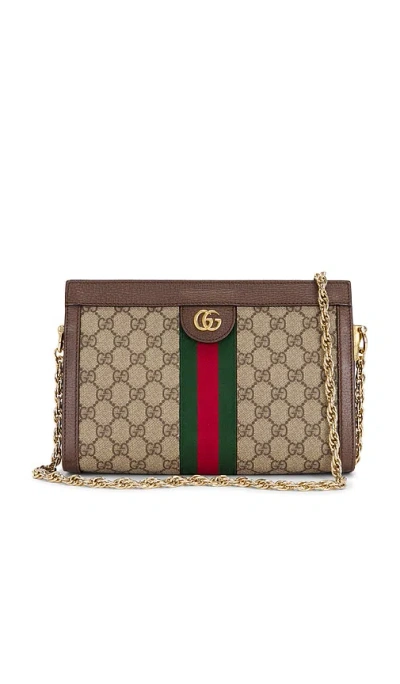 Fwrd Renew Gucci Ophidia Shoulder Bag In Brown