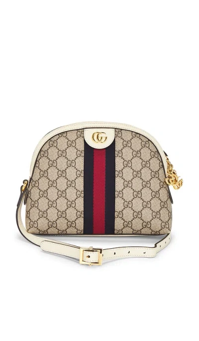 Fwrd Renew Gucci Ophidia Shoulder Bag In Sand