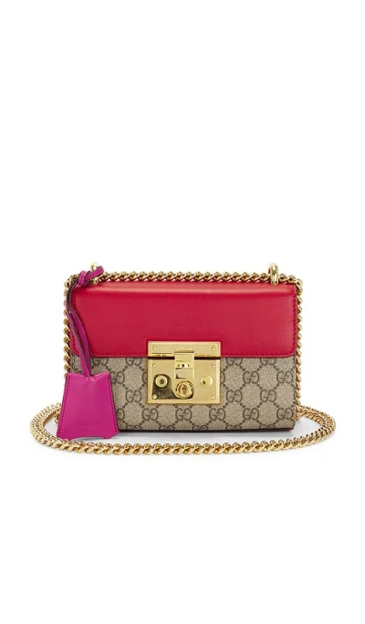 Fwrd Renew Gucci Padlock Shoulder Bag In 米色
