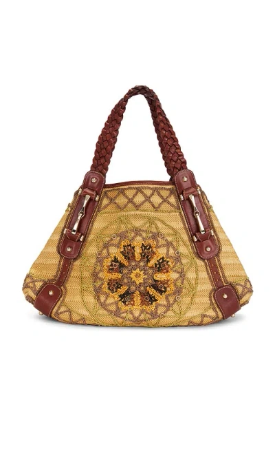 Fwrd Renew Gucci Raffia Pelham Embroidered Hobo Bag In Neutral