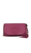 Fwrd Renew Gucci Soho Flap Crossbody Bag In Pink