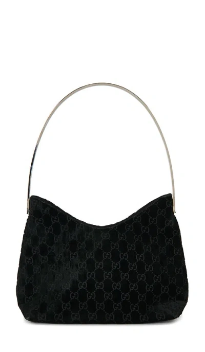 Fwrd Renew Gucci Suede Hobo Bag In Black