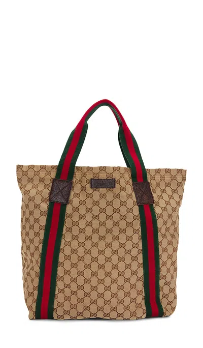 Fwrd Renew Gucci Tote Bag In Brown