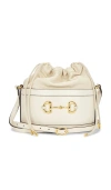 Fwrd Renew Gucci Azalea Sakai Horsebit 1955 Drawstring Bucket Bag In White