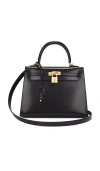Fwrd Renew Hermes B Stamp Kelly 25 Handbag In Black