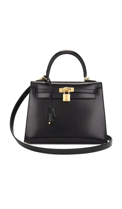 Fwrd Renew Hermes B Stamp Kelly 25 Handbag In Black