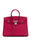 Fwrd Renew Hermes Birkin 25 Handbag In Rouge Grenat