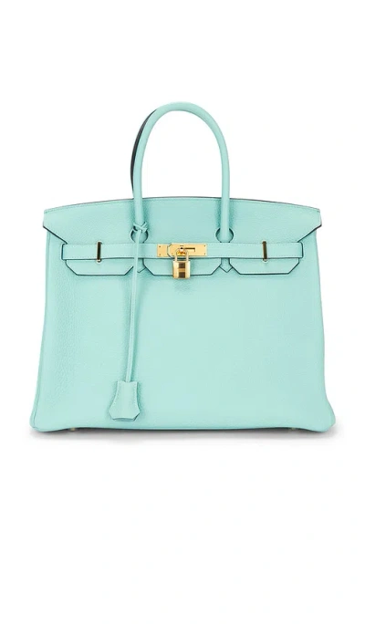 Fwrd Renew Hermes Togo Birkin 35 Handbag In Blue
