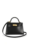 Fwrd Renew Hermes Box Kelly 20 Sellier Handbag In Black
