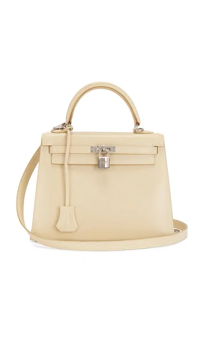 Fwrd Renew Hermes Box Kelly 25 Sellier Handbag In Neutral