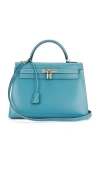 Fwrd Renew Hermes Box Kelly 32 Handbag In Blue