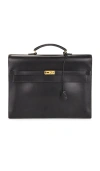 Fwrd Renew Hermes Box Kelly Depeche 38 Briefcase In Black