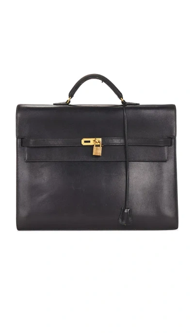 Fwrd Renew Hermes Box Kelly Depeche 38 Briefcase In Black