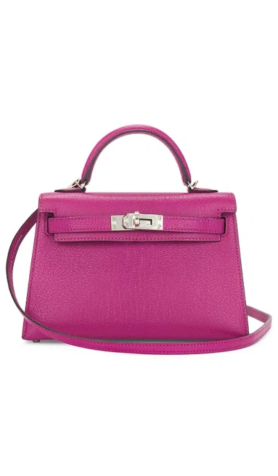 Fwrd Renew Hermes Chevre Kelly 20 Handbag In Rose Purple