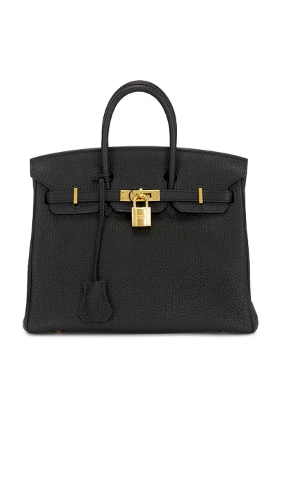 Fwrd Renew Hermes Clemence Birkin 25 Handbag In Black