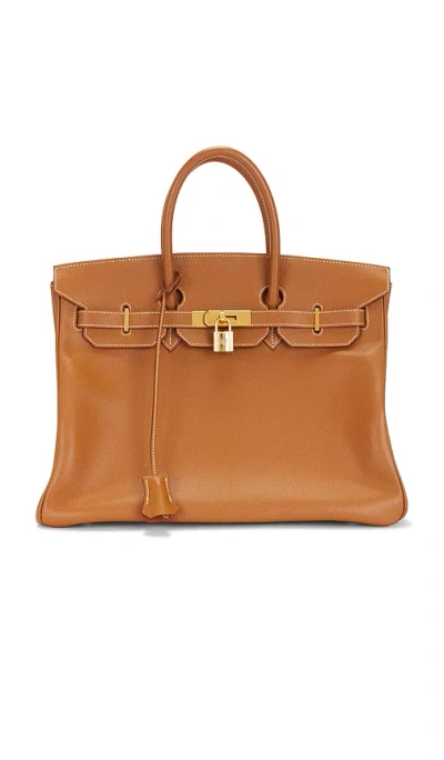 Fwrd Renew Hermes Courchevel Birkin 35 Handbag In Gold