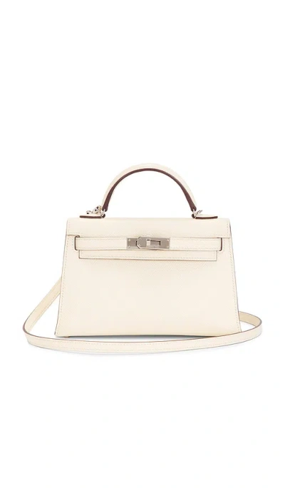 Fwrd Renew Hermes Epsom Kelly 20 Handbag In Cream