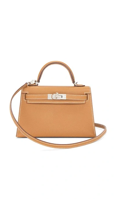 Fwrd Renew Hermes Epsom Kelly 20 Handbag In Gold