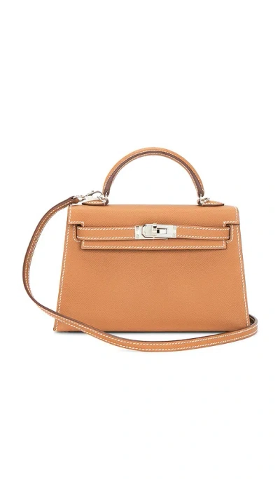Fwrd Renew Hermes Epsom Kelly 20 Handbag In Gold