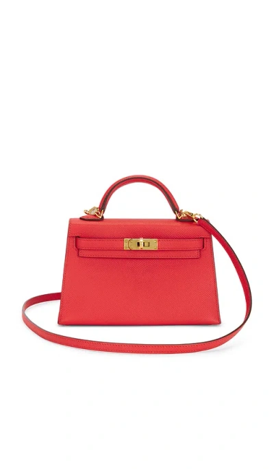 Fwrd Renew Hermes Epsom Kelly 20 Handbag In Red
