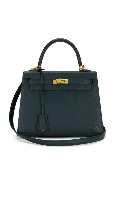 Fwrd Renew Hermes Epsom Kelly 25 Sellier Handbag In Blue