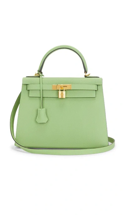 Fwrd Renew Hermes Epsom Kelly 28 Handbag In Green