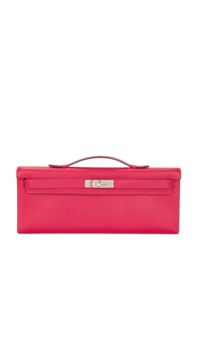 Fwrd Renew Hermes Epsom Kelly Cut Pochette In Pink