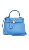 Fwrd Renew Hermes Epsom Kelly Sellier 25 Handbag In 天蓝色